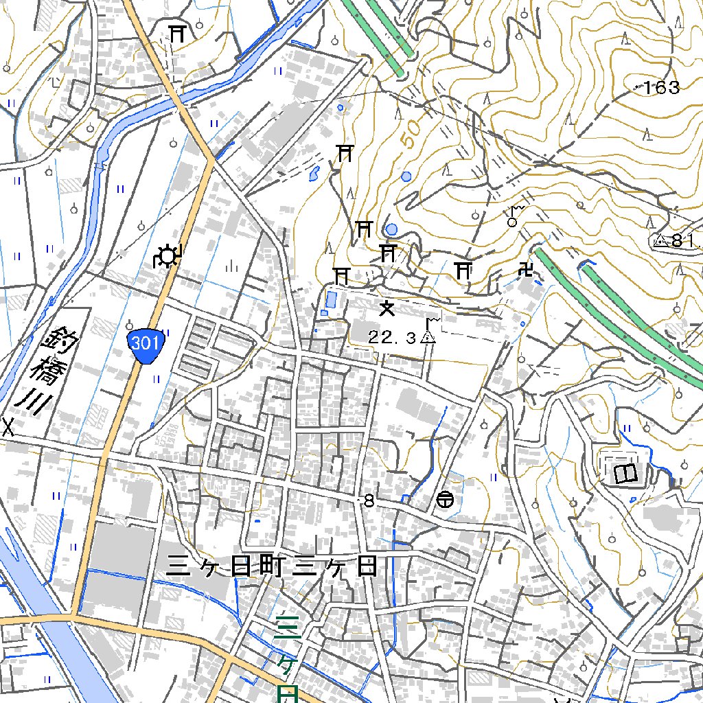 523714 三ヶ日 （みっかび Mikkabi）, 地形図 Map by Pacific Spatial
