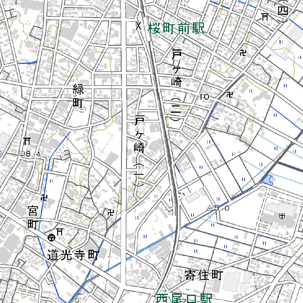 523720 西尾 （にしお Nishio）, 地形図 Map by Pacific Spatial 
