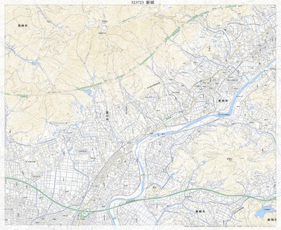 523723 新城 （しんしろ Shinshiro）, 地形図