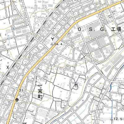 523723 新城 （しんしろ Shinshiro）, 地形図