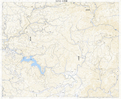 523743 三河湖 （みかわこ Mikawako）, 地形図