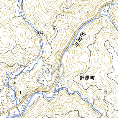 523743 三河湖 （みかわこ Mikawako）, 地形図