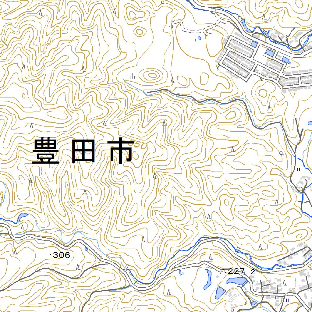 523761 猿投山 （さなげやま Sanageyama）, 地形図 Map by Pacific 