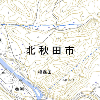 604003 阿仁前田 （あにまえだ Animaeda）, 地形図