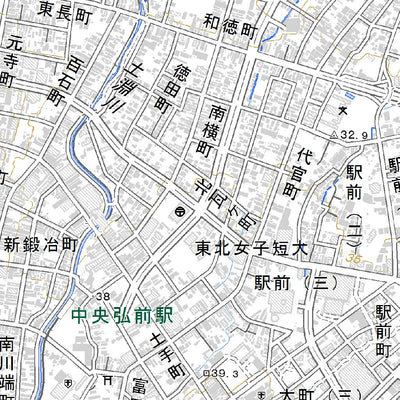 604073 弘前 （ひろさき Hirosaki）, 地形図