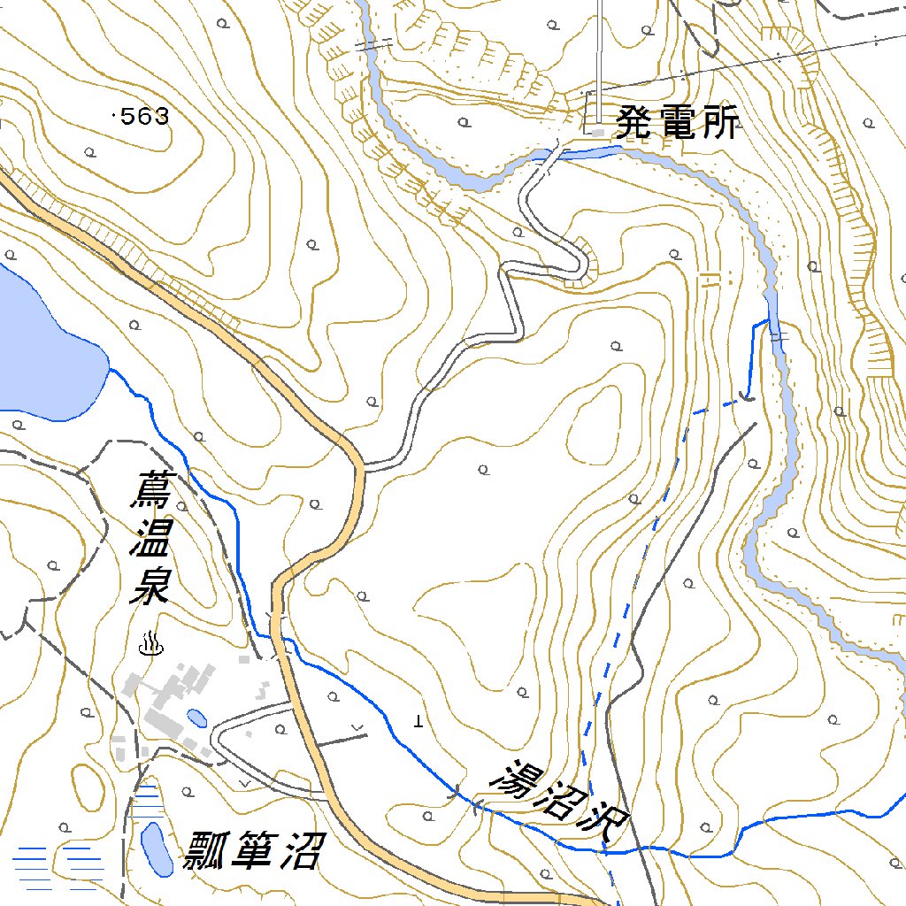 604077 八甲田山 （はっこうださん Hakkodasan）, 地形図 Map by 
