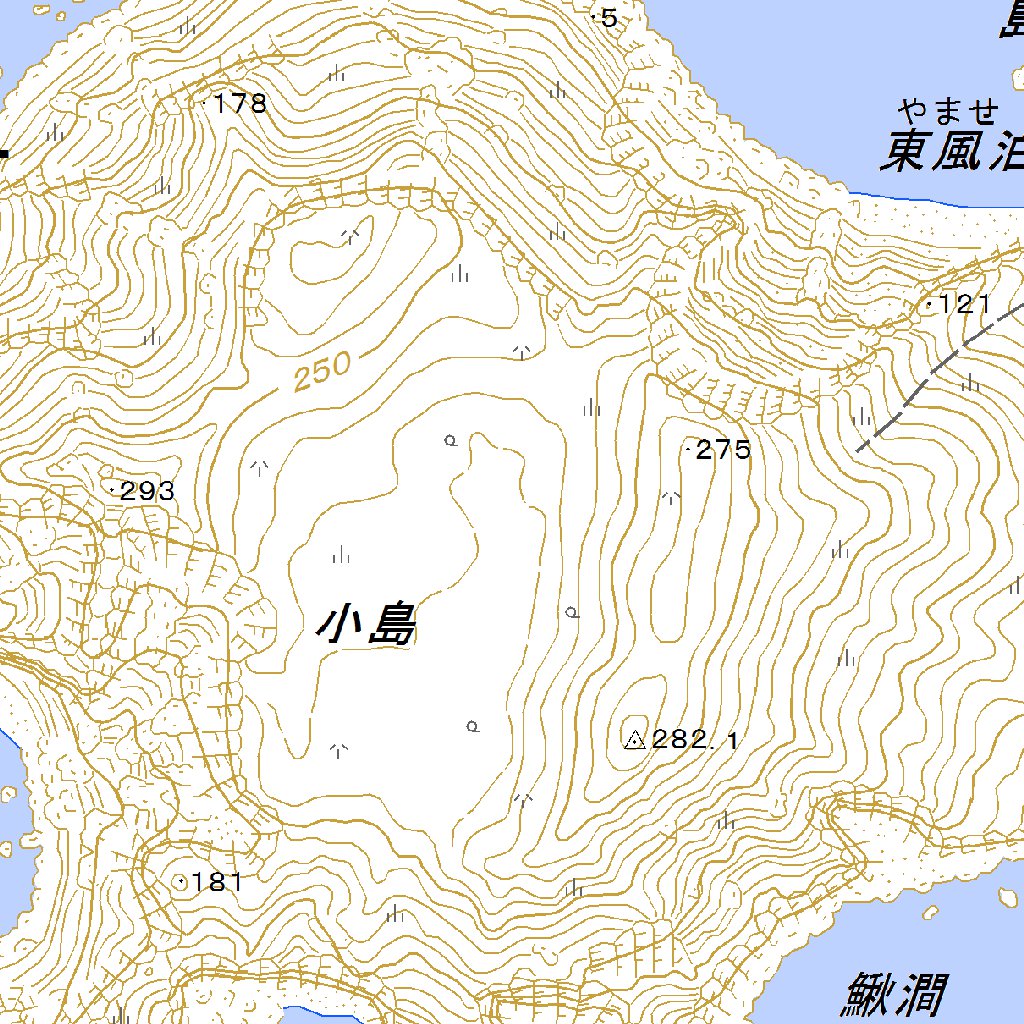 623906 渡島大島 （おしまおおしま Oshimaoshima）, 地形図 Map by