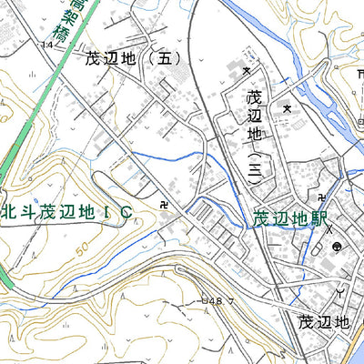 624054 茂辺地 （もへじ Moheji）, 地形図