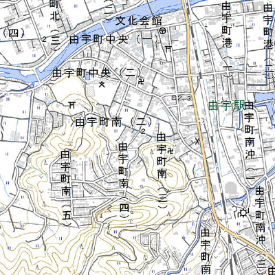 513201 由宇 （ゆう Yu）, 地形図