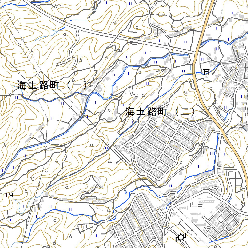 513211 岩国 （いわくに Iwakuni）, 地形図 Map by Pacific Spatial
