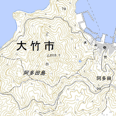 513222 阿多田島 （あたたじま Atatajima）, 地形図