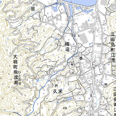 513223 江田島 （えたじま Etajima）, 地形図