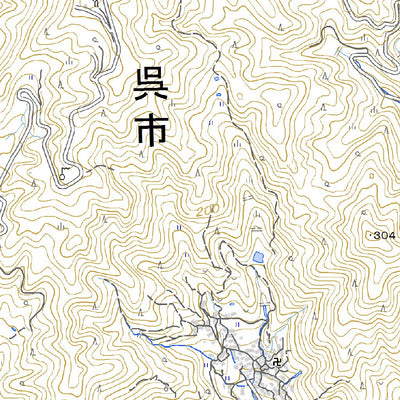 513224 呉 （くれ Kure）, 地形図