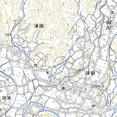 513241 津田 （つた Tsuta）, 地形図