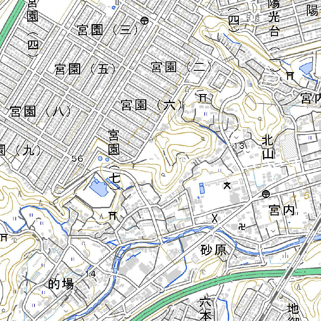513242 廿日市 （はつかいち Hatsukaichi）, 地形図 Map by Pacific