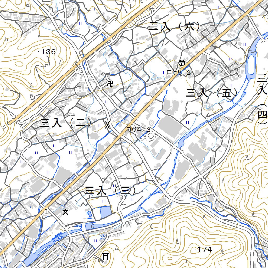 513264 可部 （かべ Kabe）, 地形図 Map by Pacific Spatial Solutions