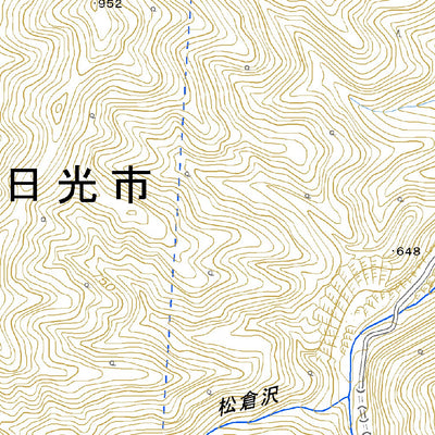 553925 川治 （かわじ Kawaji）, 地形図