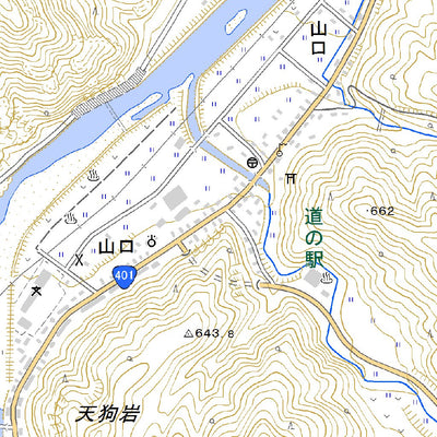 553964 会津山口 （あいづやまぐち Aizuyamaguchi）, 地形図