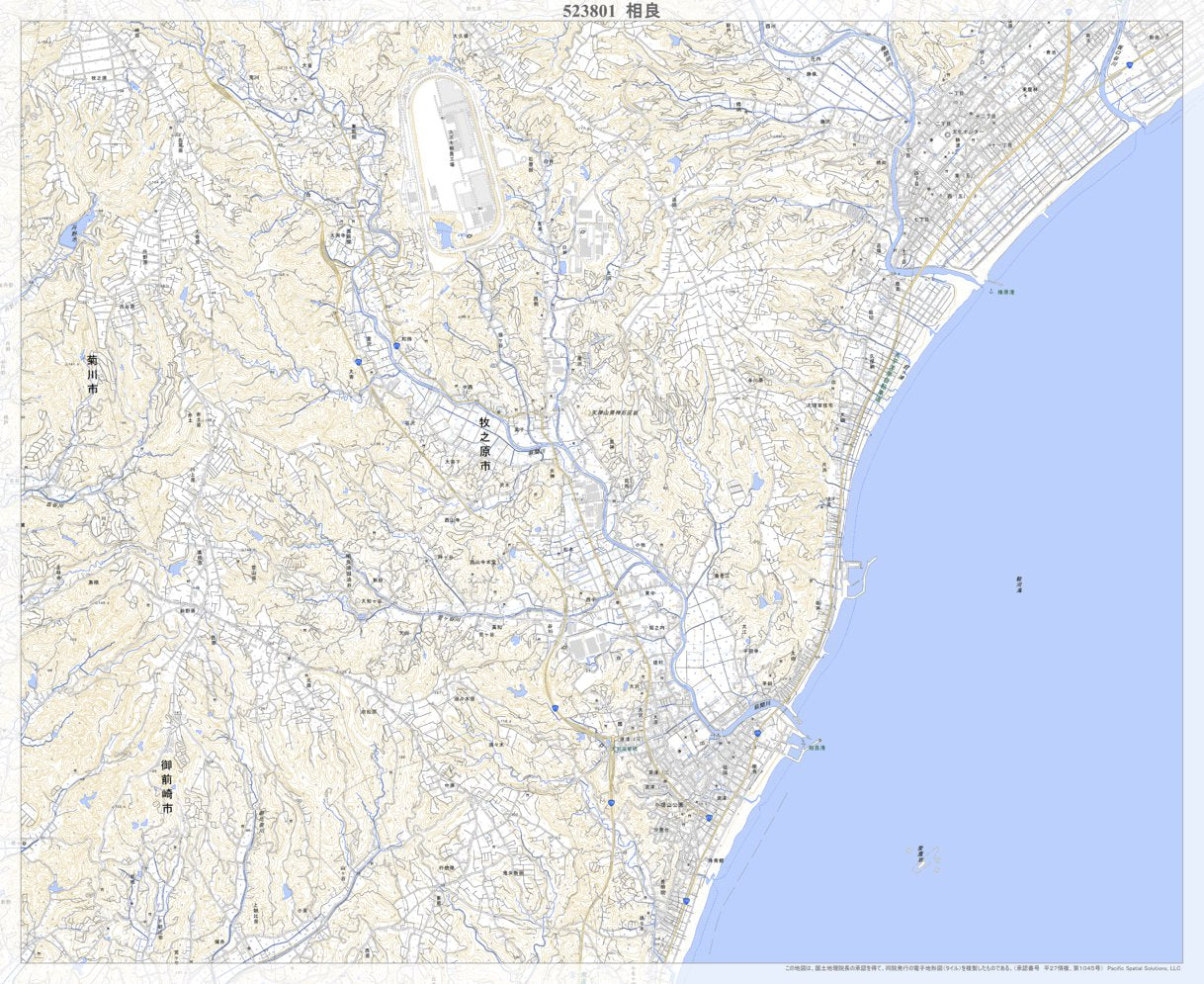 523801 相良 （さがら Sagara）, 地形図 Map by Pacific Spatial