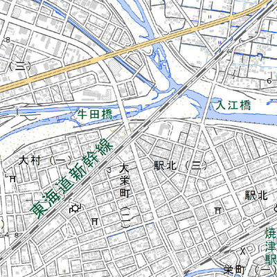 523822 焼津 （やいづ Yaizu）, 地形図