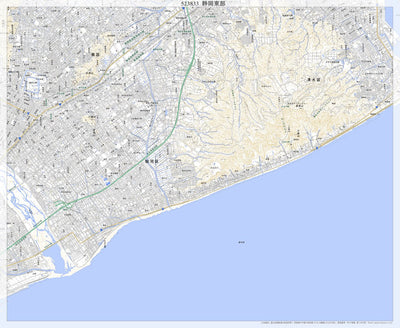 523833 静岡東部 （しずおかとうぶ Shizuokatobu）, 地形図