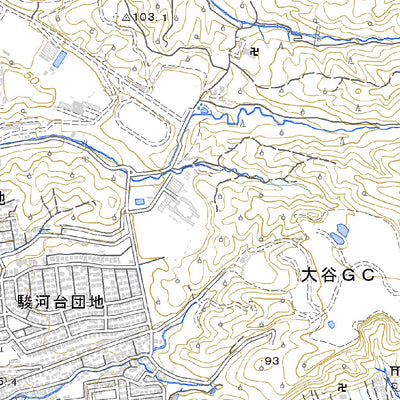 523833 静岡東部 （しずおかとうぶ Shizuokatobu）, 地形図