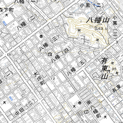 523833 静岡東部 （しずおかとうぶ Shizuokatobu）, 地形図