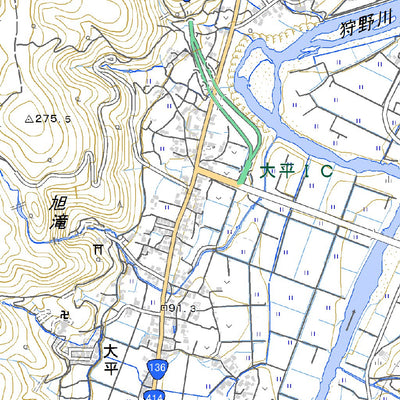 523837 修善寺 （しゅぜんじ Shuzenji）, 地形図