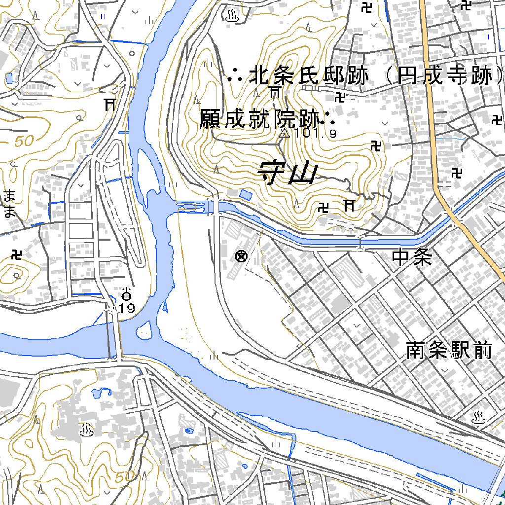 523847 韮山 （にらやま Nirayama）, 地形図 Map by Pacific Spatial