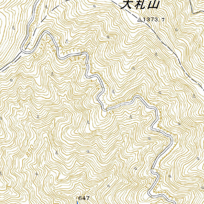 523850 蕎麦粒山 （そばつぶやま Sobatsubuyama）, 地形図