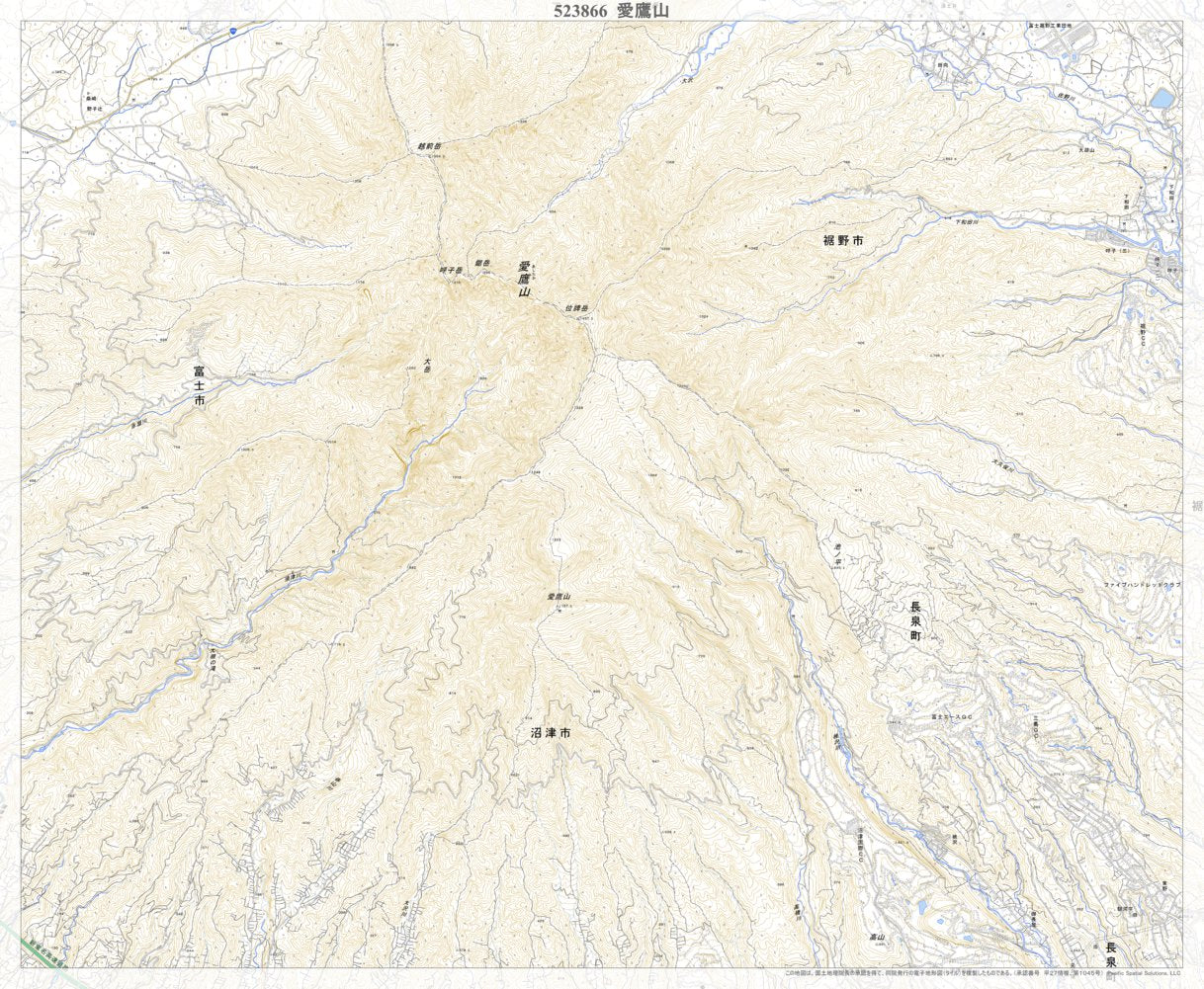 523866 愛鷹山 （あしたかやま Ashitakayama）, 地形図 Map by Pacific