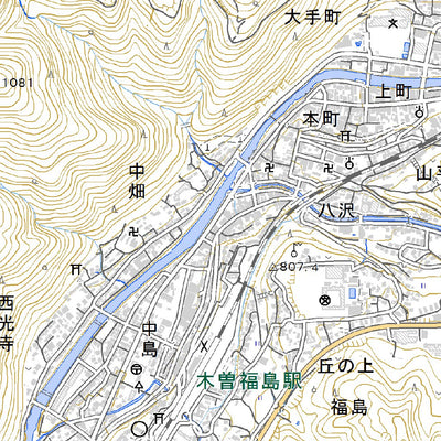533765 木曽福島 （きそふくしま Kisofukushima）, 地形図