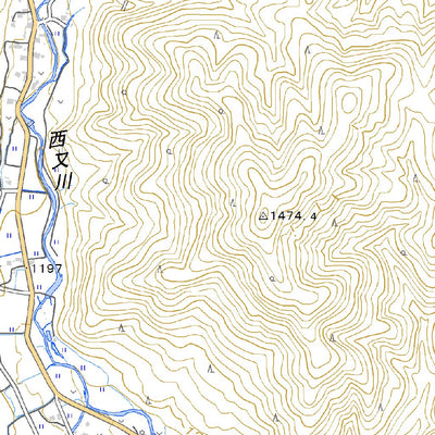 533774 木曽西野 （きそにしの Kisonishino）, 地形図