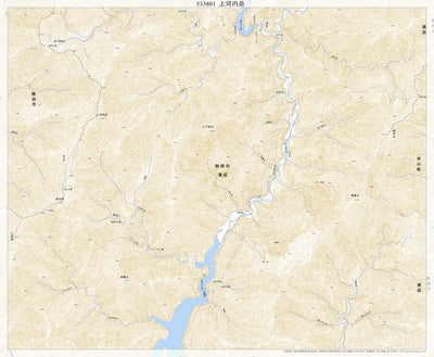 533801 上河内岳 （かみごうちだけ Kamigochidake）, 地形図