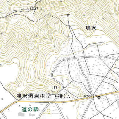 533815 鳴沢 （なるさわ Narusawa）, 地形図