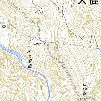533820 信濃大河原 （しなのおおかわら Shinanookawara）, 地形図