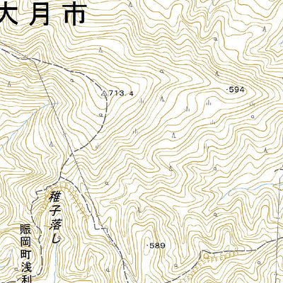 533837 大月 （おおつき Otsuki）, 地形図