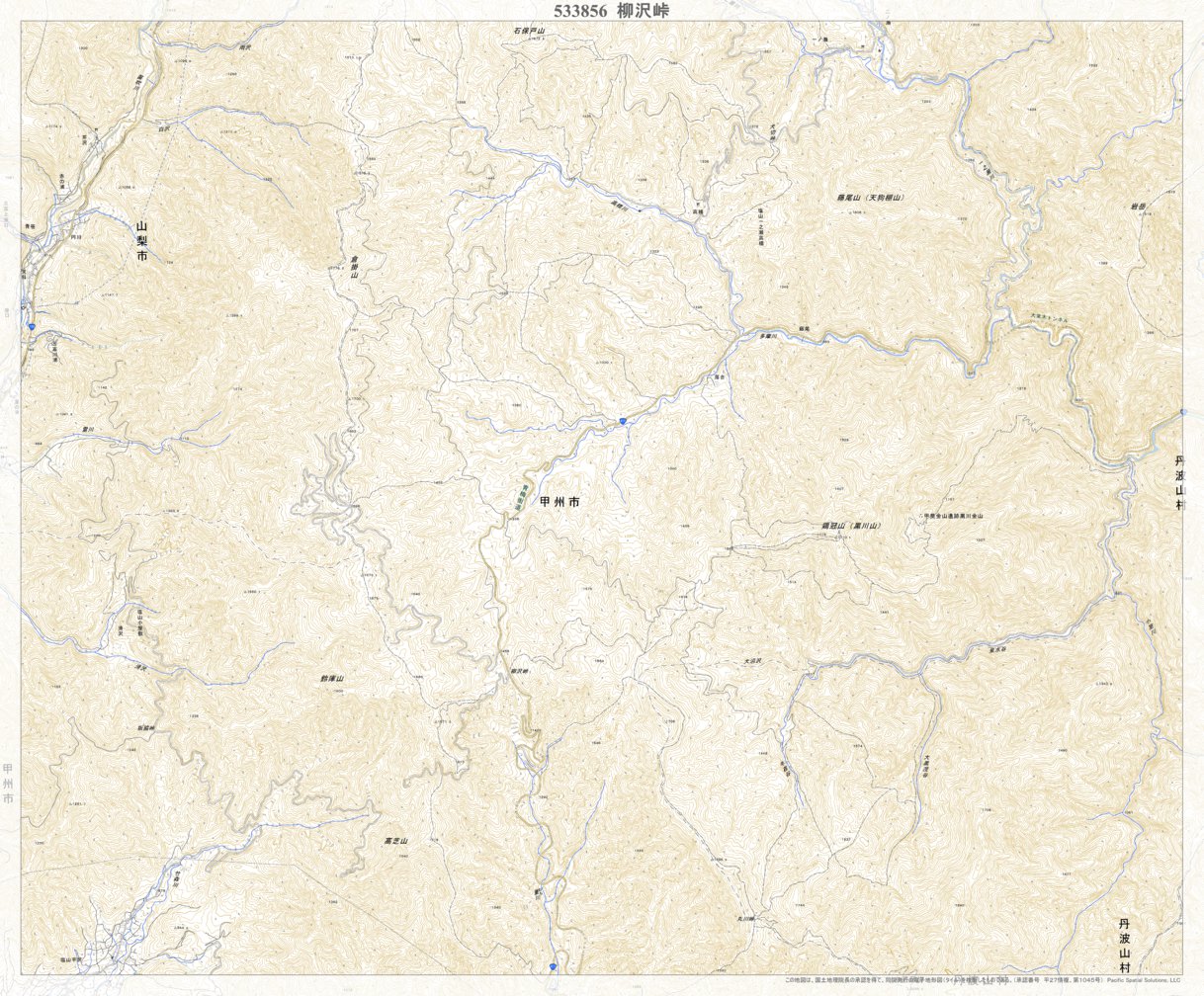 533856 柳沢峠 （やなぎさわとうげ Yanagisawatoge）, 地形図 Map by 