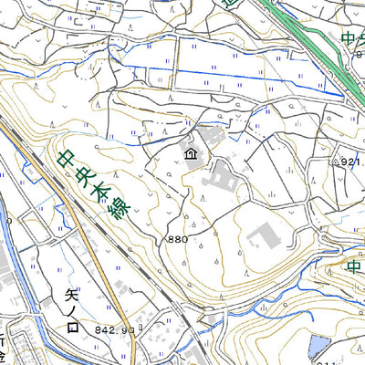 533871 茅野 （ちの Chino）, 地形図