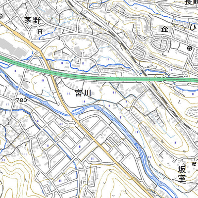 533871 茅野 （ちの Chino）, 地形図