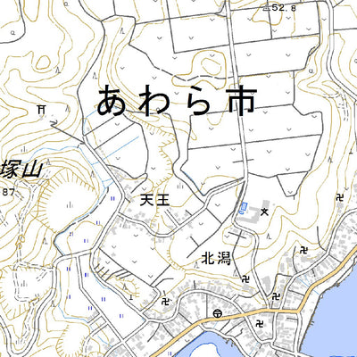 543631 北潟 （きたがた Kitagata）, 地形図