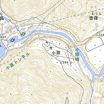 543647 上梨 （かみなし Kaminashi）, 地形図