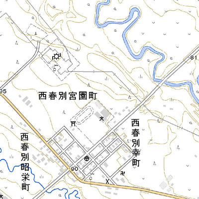 654406 西春別 （にししゅんべつ Nishishumbetsu）, 地形図