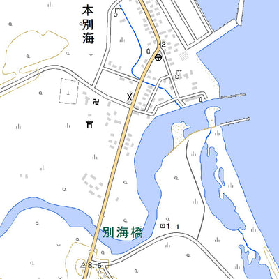 654502 本別海 （ほんべつかい Hombetsukai）, 地形図