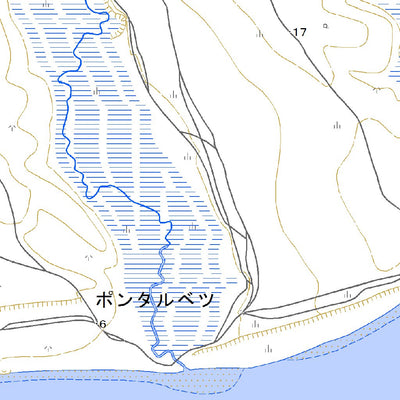 654543 標津 （しべつ Shibetsu）, 地形図