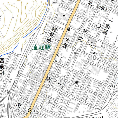 664304 遠軽 （えんがる Engaru）, 地形図