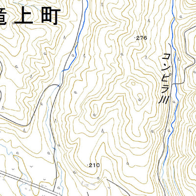 664320 滝上 （たきのうえ Takinoue）, 地形図