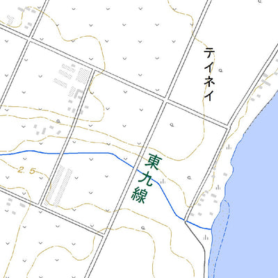 664325 登栄床 （とえとこ Toetoko）, 地形図