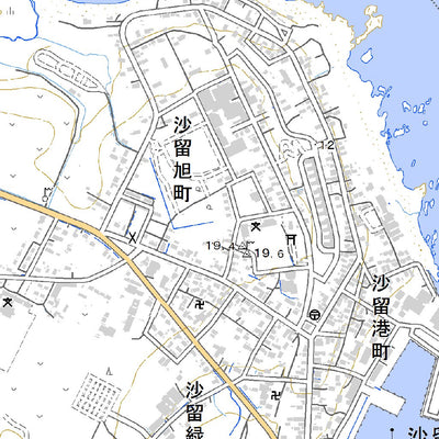 664351 沙留 （さるる Saruru）, 地形図