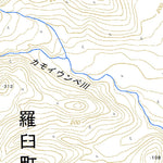 664522 知床岳 （しれとこだけ Shiretokodake）, 地形図